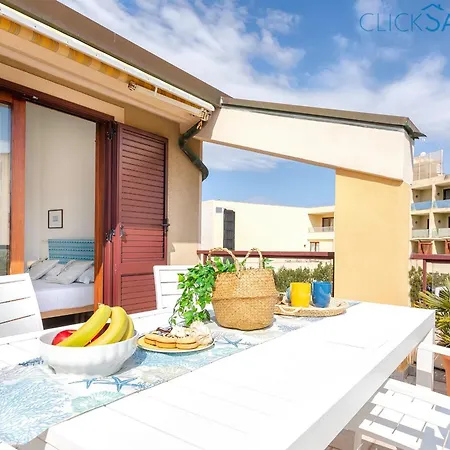 Lejlighed Clicksardegna Attic Vittoria With Terrace Facing The Sea And Parking Space *