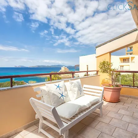 Lägenhet Clicksardegna Attic Vittoria With Terrace Facing The Sea And Parking Space Alghero